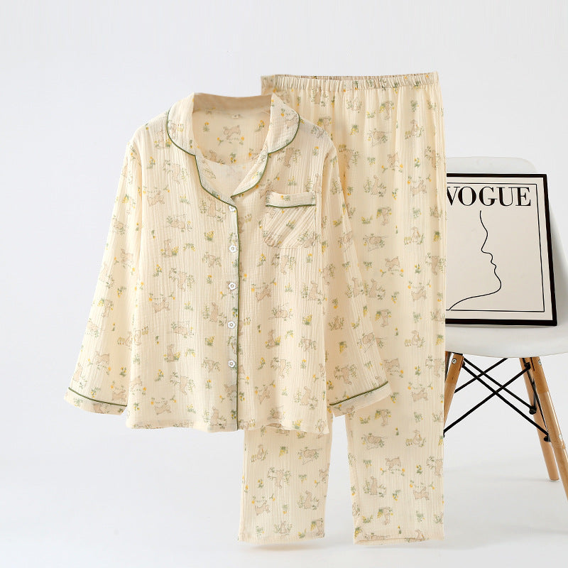 Gemusterter Pyjama – zweiteiliges Set