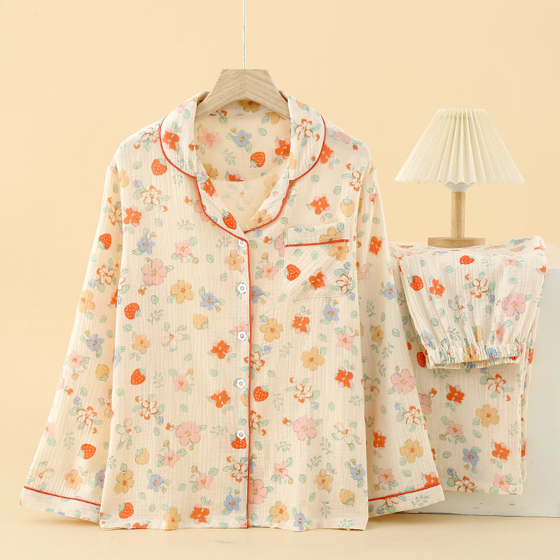Gemusterter Pyjama – zweiteiliges Set