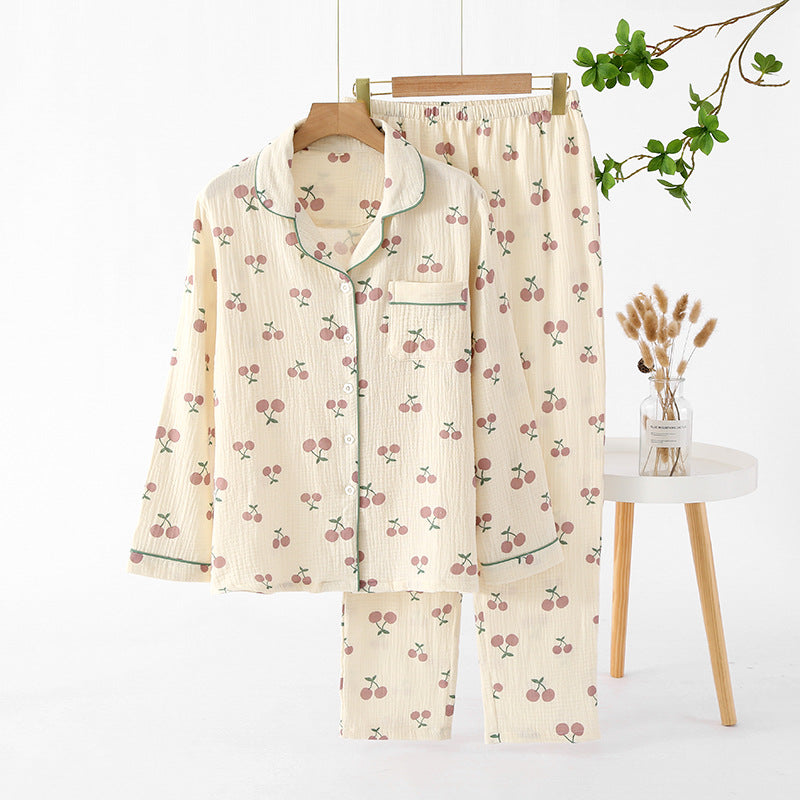 Gemusterter Pyjama – zweiteiliges Set
