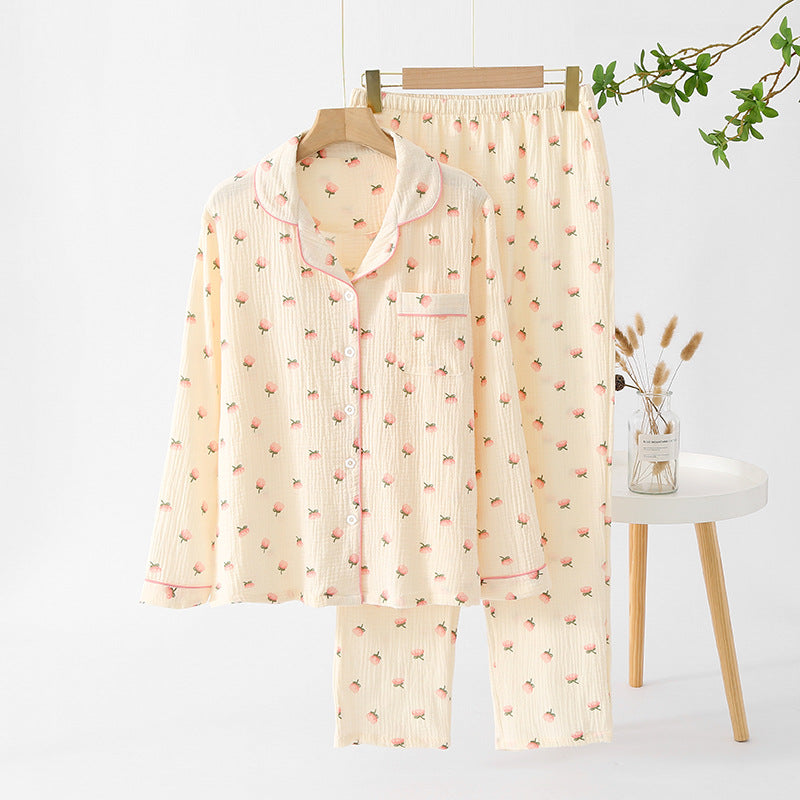 Gemusterter Pyjama – zweiteiliges Set