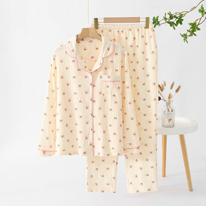 Gemusterter Pyjama – zweiteiliges Set
