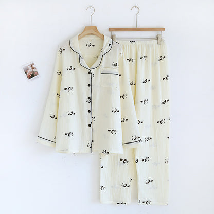 Gemusterter Pyjama – zweiteiliges Set