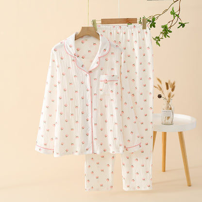 Gemusterter Pyjama – zweiteiliges Set