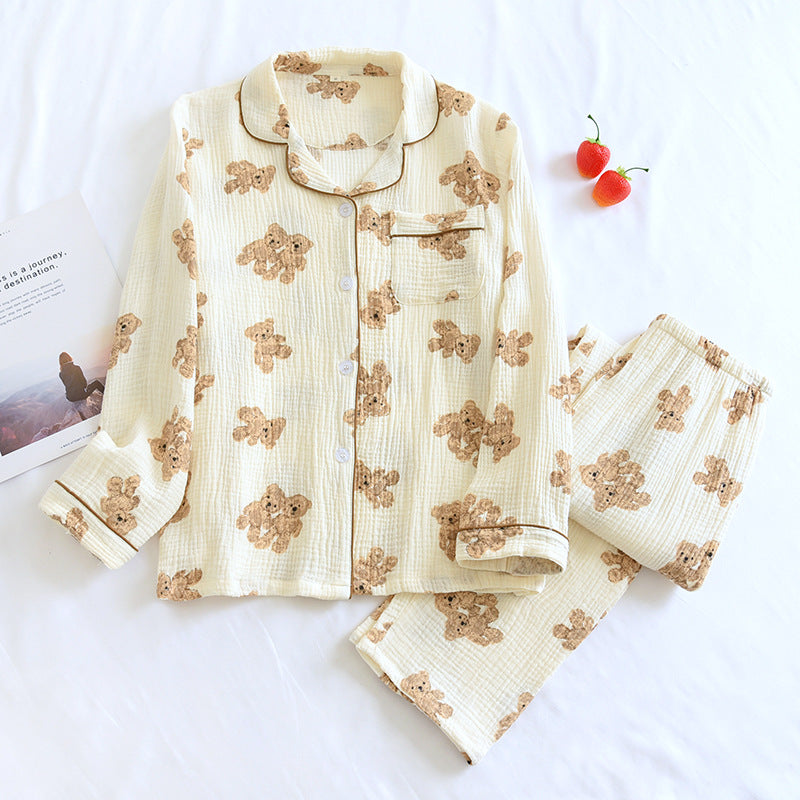 Gemusterter Pyjama – zweiteiliges Set