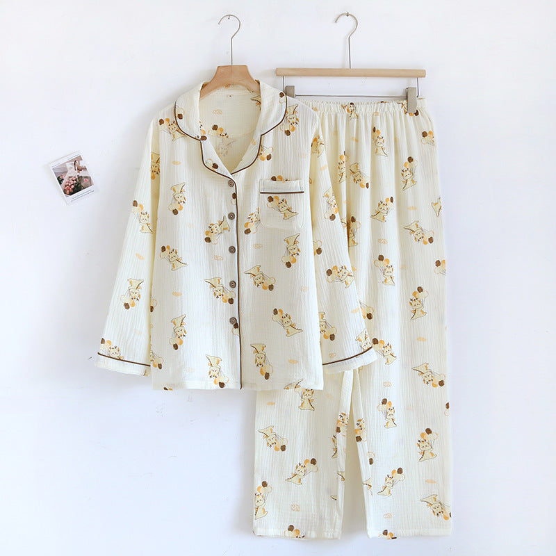 Gemusterter Pyjama – zweiteiliges Set