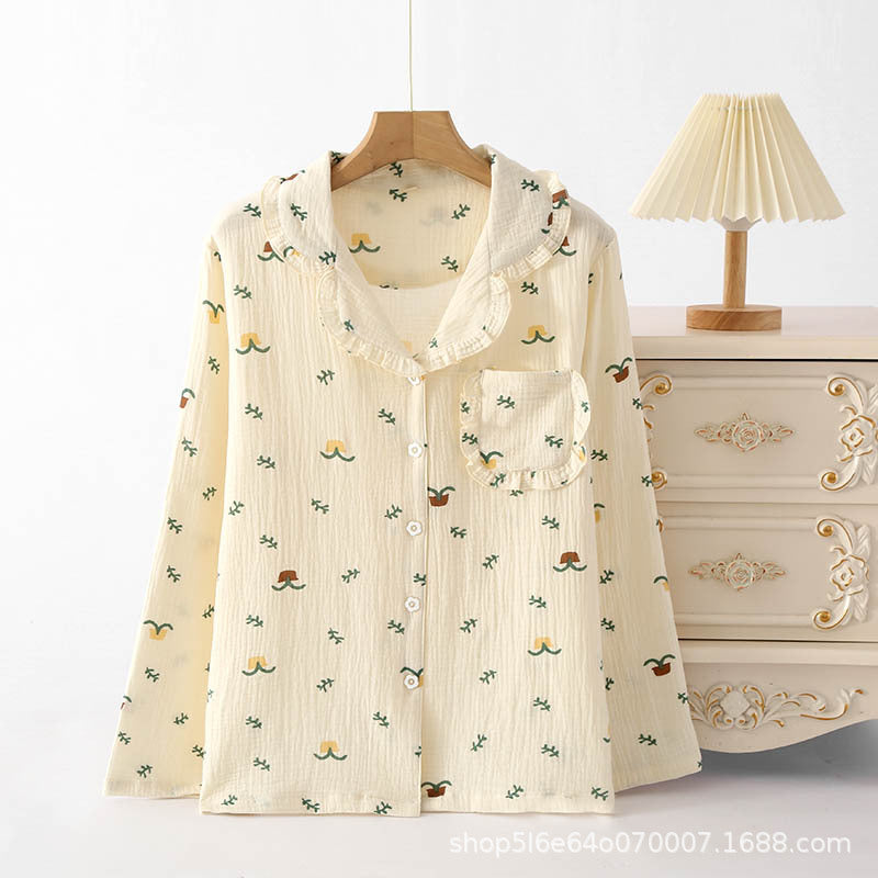 Gemusterter Pyjama – zweiteiliges Set