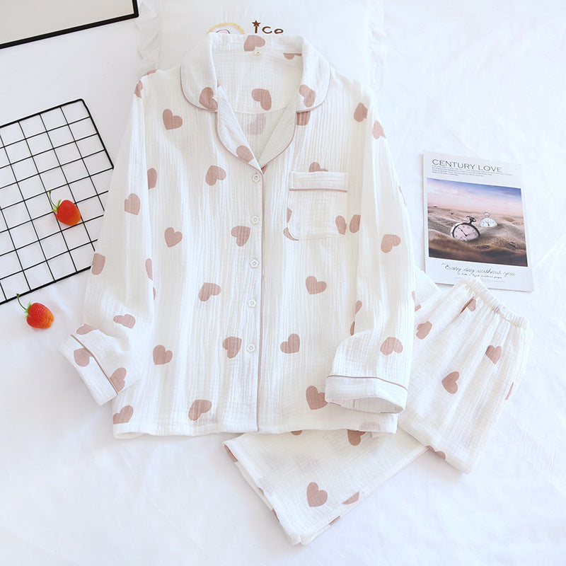 Gemusterter Pyjama – zweiteiliges Set