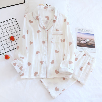 Gemusterter Pyjama – zweiteiliges Set