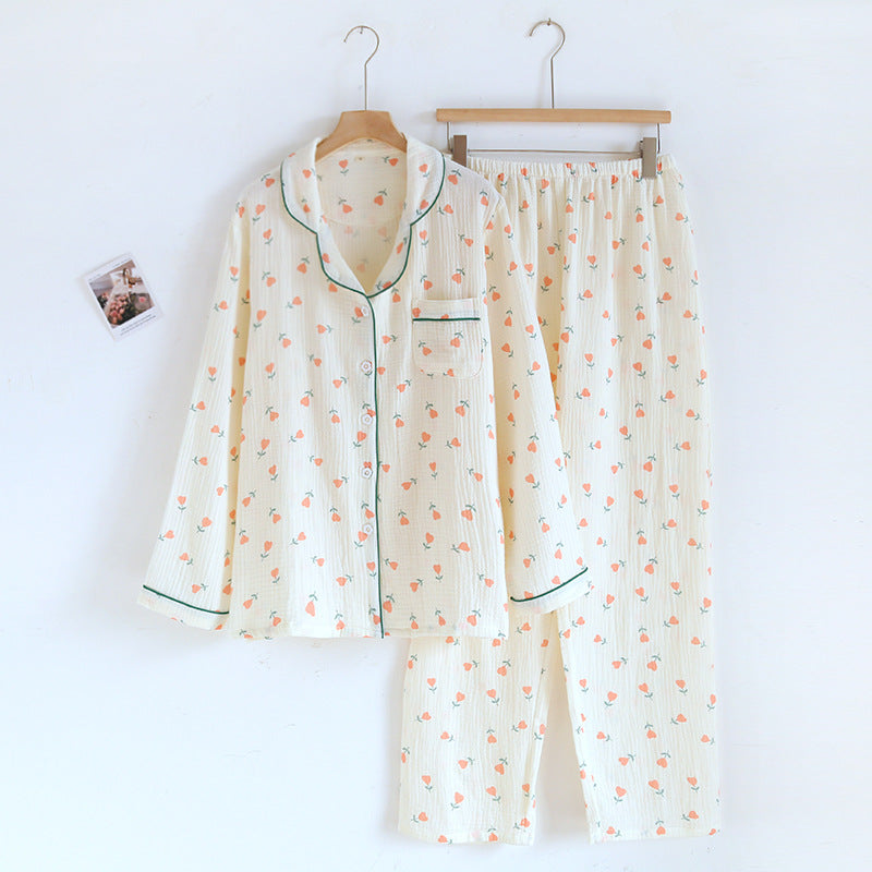 Gemusterter Pyjama – zweiteiliges Set
