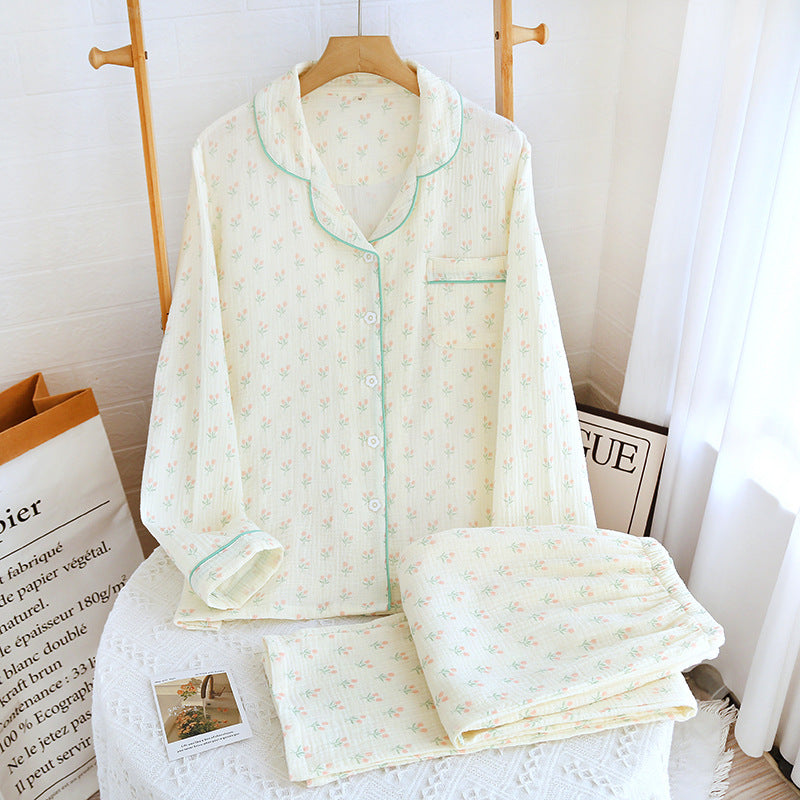 Gemusterter Pyjama – zweiteiliges Set