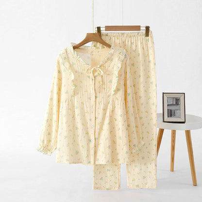 Gemusterter Pyjama – zweiteiliges Set
