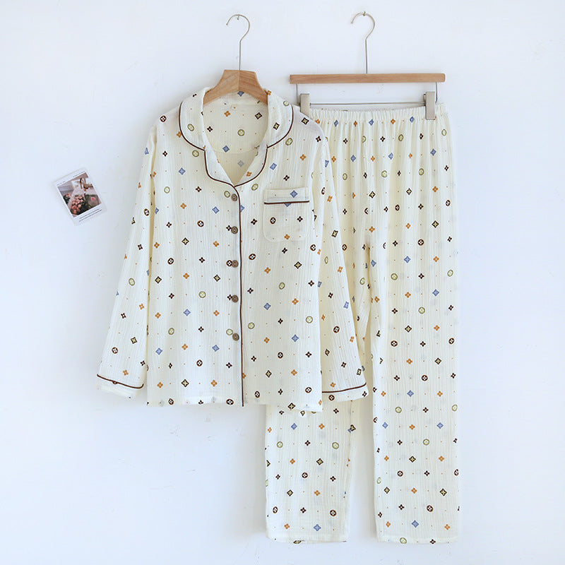Gemusterter Pyjama – zweiteiliges Set