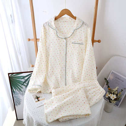Gemusterter Pyjama – zweiteiliges Set