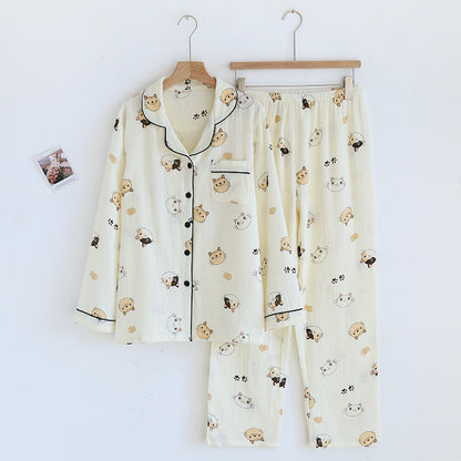 Gemusterter Pyjama – zweiteiliges Set
