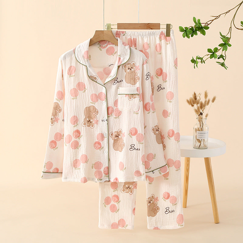 Gemusterter Pyjama – zweiteiliges Set