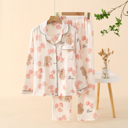 Gemusterter Pyjama – zweiteiliges Set